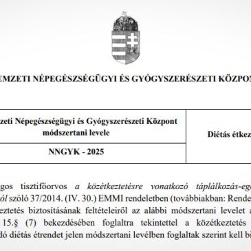 Frissült a diétás közétkeztetés biztosításáról szóló módszertani levél